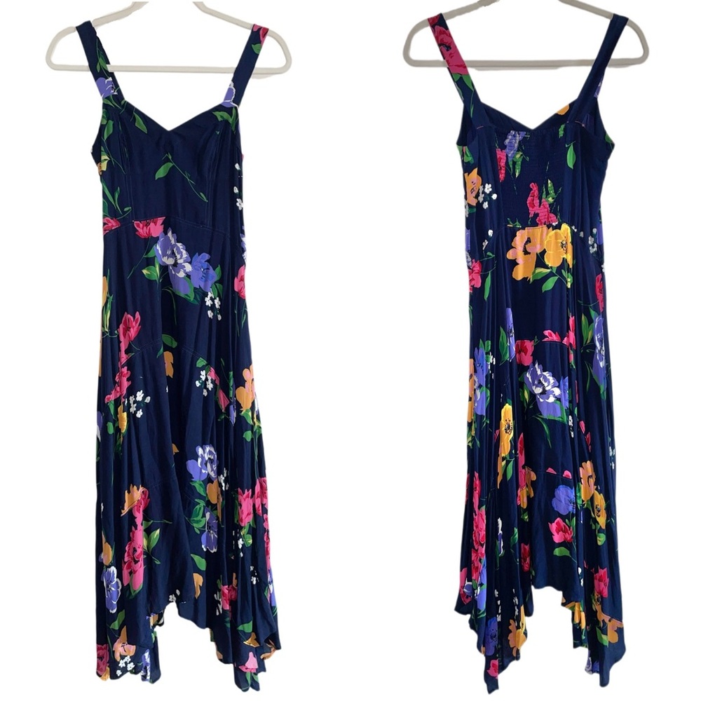 Anthropologie Maeve Vivienne Floral Maxi Handkerchief  Hem Dress - 0 - Picture 4 of 11
